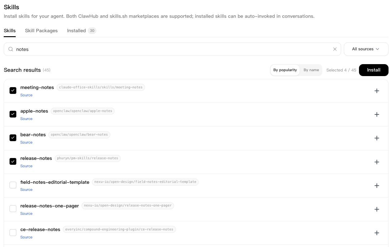 Skills Page Gets Faster Installs and Clearer Sources