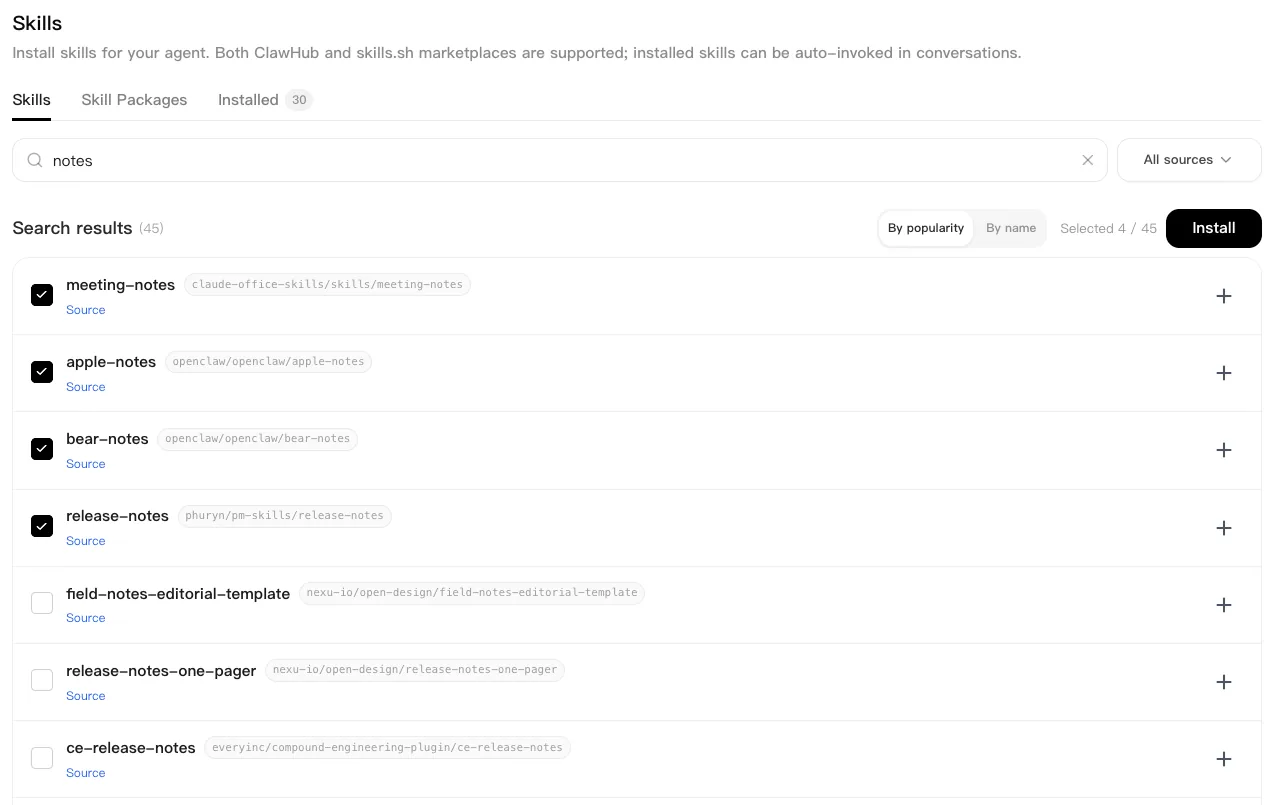 Skills Page Gets Faster Installs and Clearer Sources