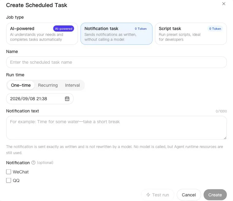 Scheduled Tasks Now Support Notification and Script Tasks